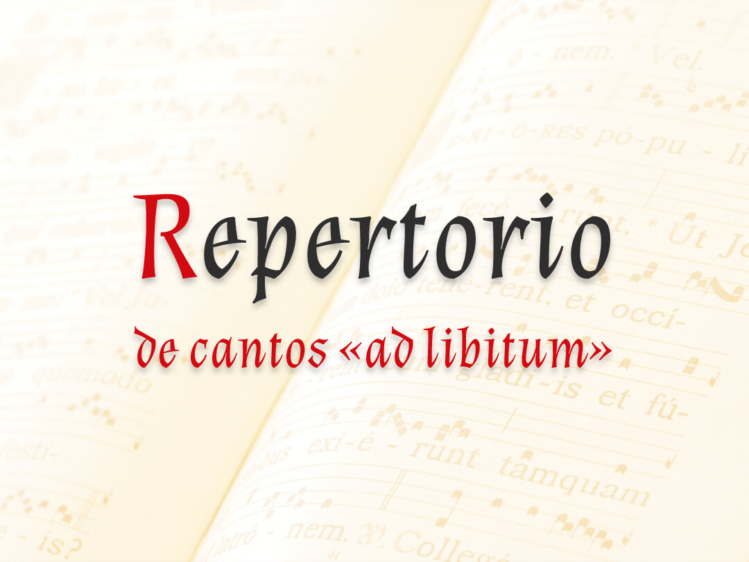 Cartel de la página «Repertorio de ‹cantos ad libitum›»