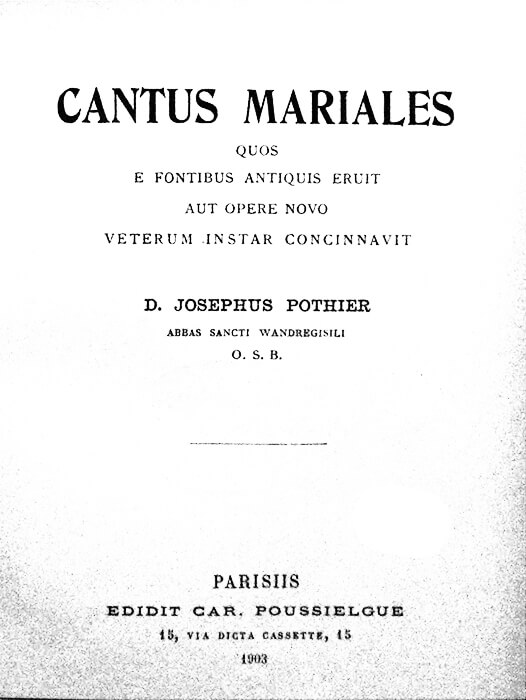 Portada del libro «Cantus Mariales, 1903»