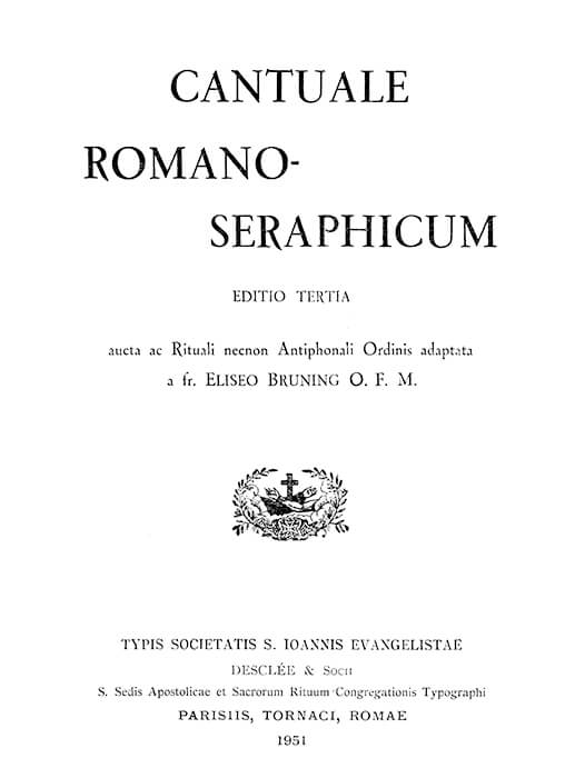 Portada del libro «Cantuale Romano-Seraphicum, 1951»