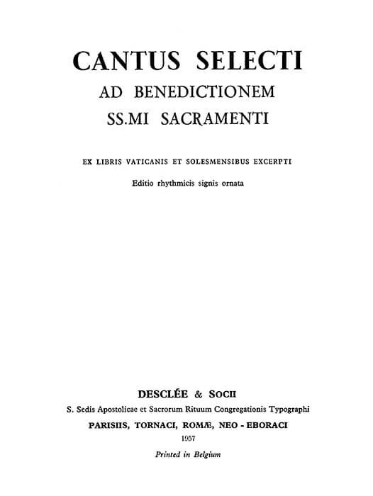 Portada del libro «Cantus selecti, 1957»