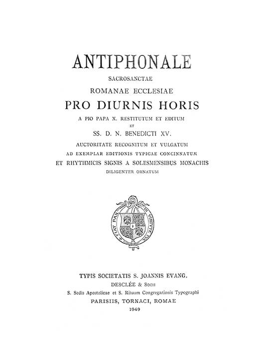 Portada del libro «Liber Antiphonarius, 1949»