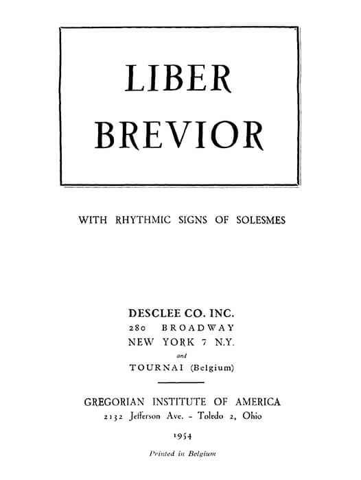 Portada del libro «Liber Brevior, 1954»
