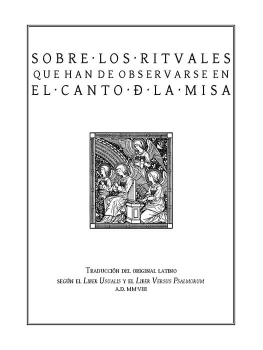 Portada del documento «Sobre los Rituales en el Canto de la Misa, 2008»