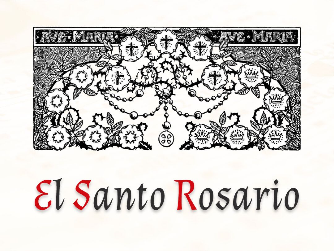 Cartel de la página «El Santo Rosario»