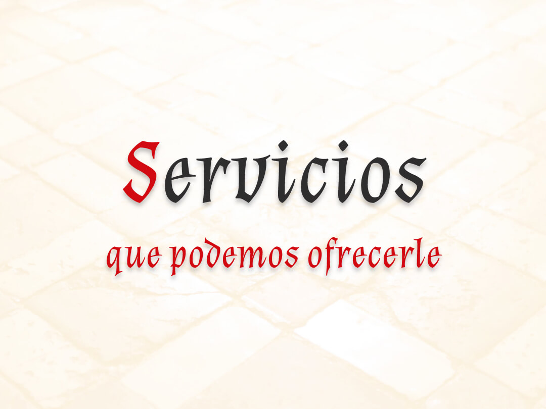 Cartel de la página «Servicios»